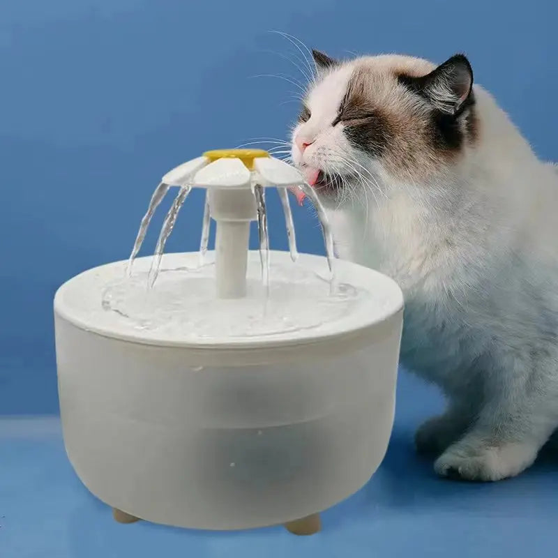 Fontaine à eau silencieuse pour chat 1,2 L avec filtre