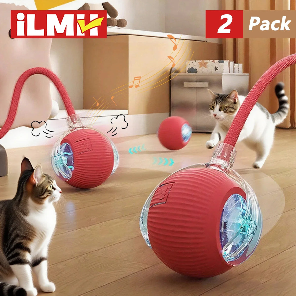 Balle interactive intelligente pour chat