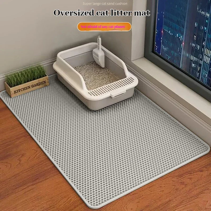 Tapis de litière pour chat double couche