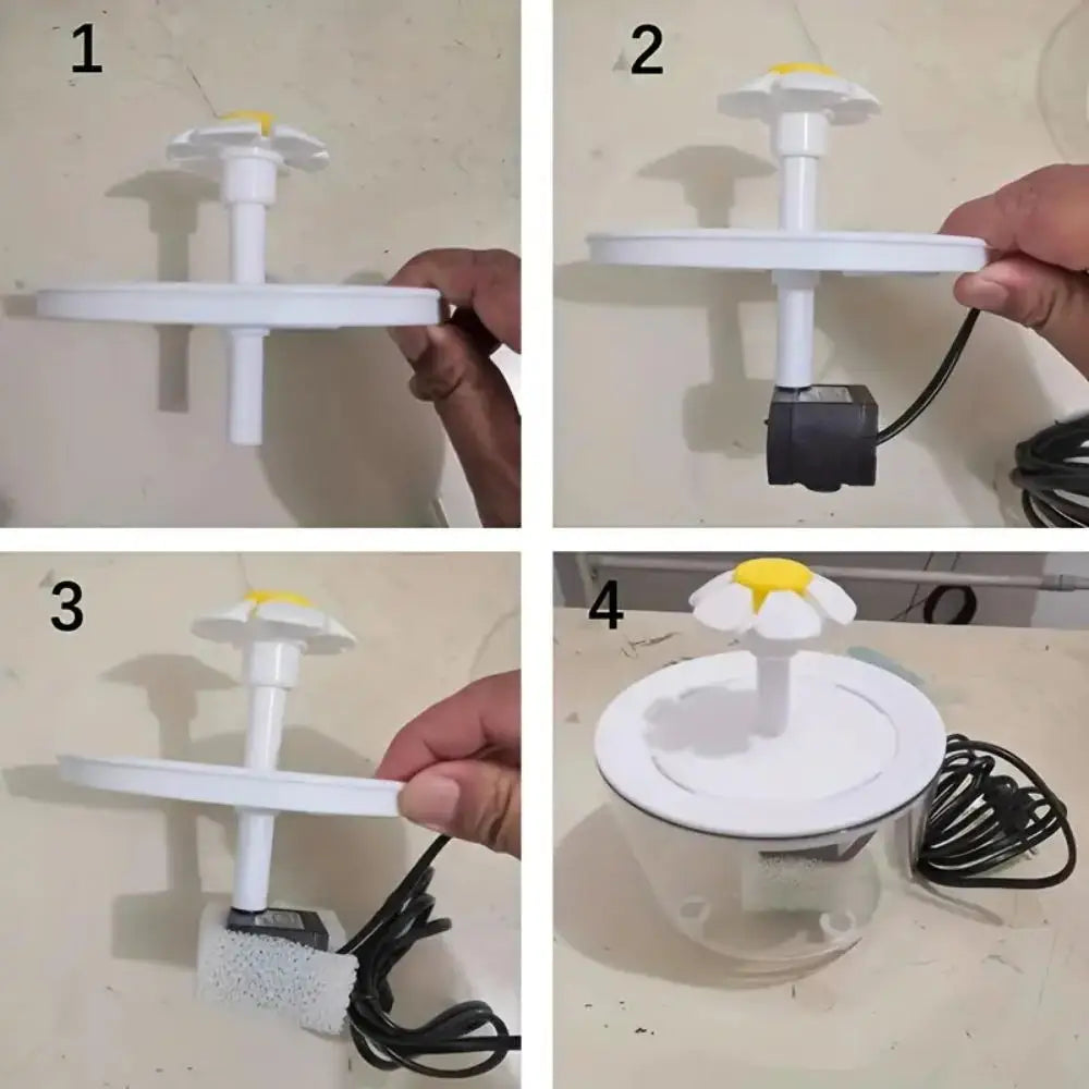 Fontaine à eau silencieuse pour chat 1,2 L avec filtre