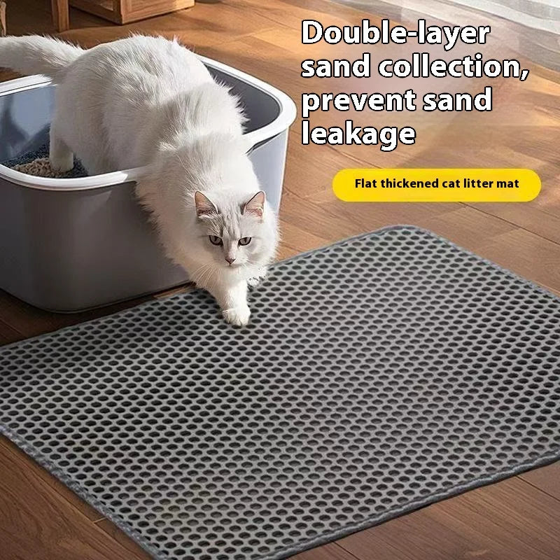 Tapis de litière pour chat double couche