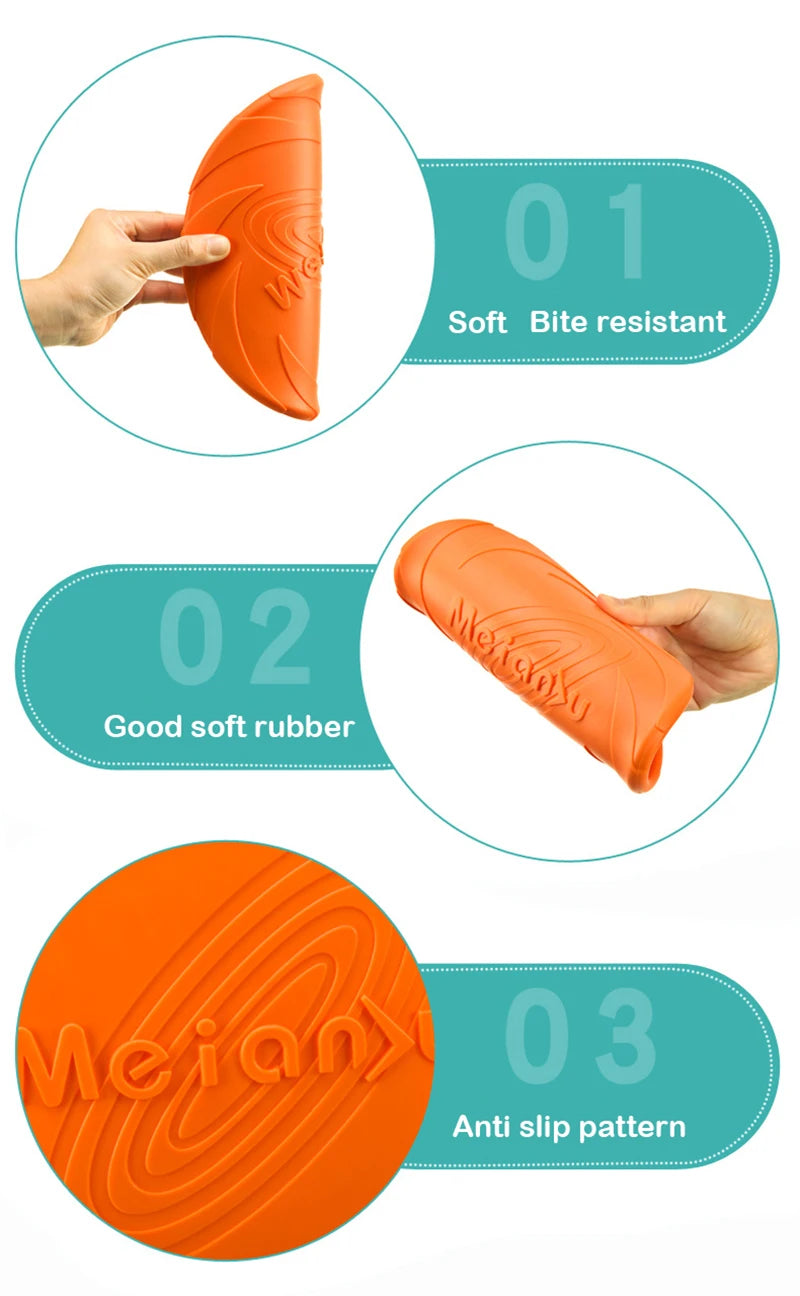 Frisbee en silicone pour chien