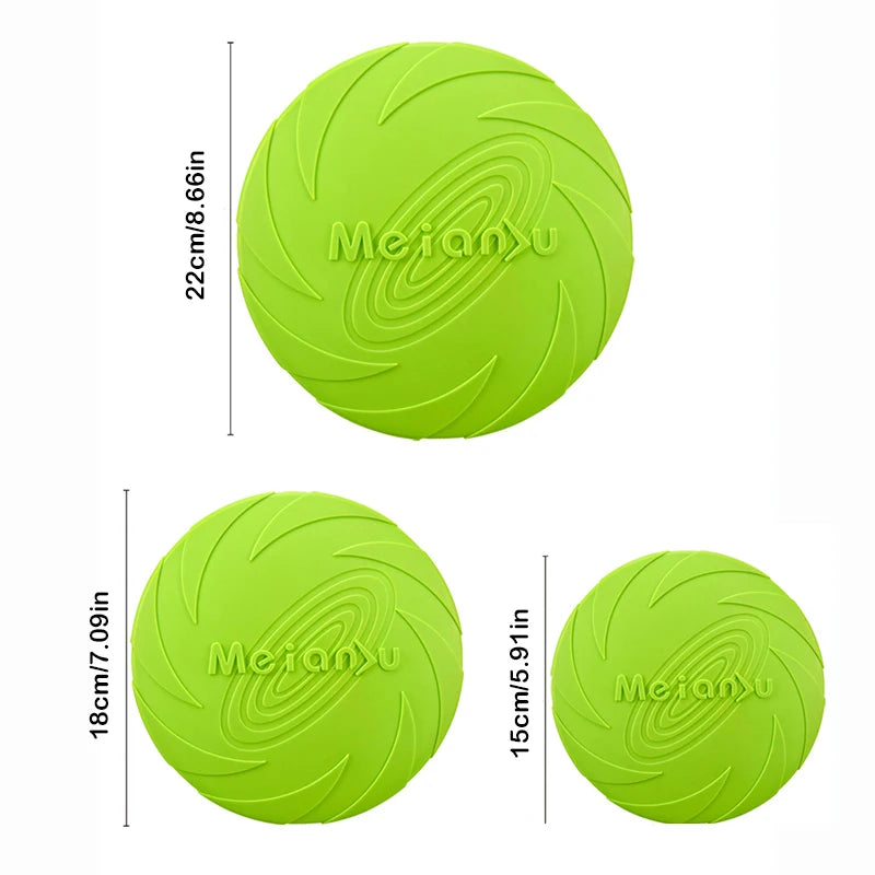 Frisbee en silicone pour chien