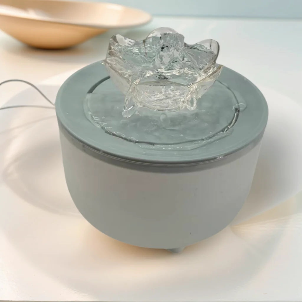 Fontaine à eau silencieuse pour chat 1,2 L avec filtre