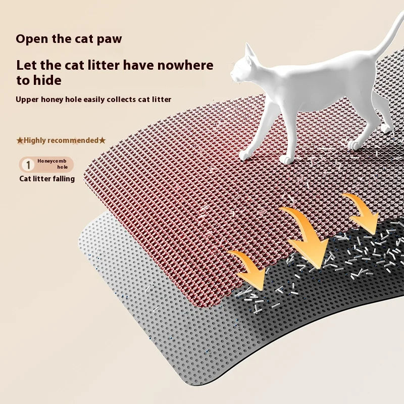 Tapis de litière pour chat double couche